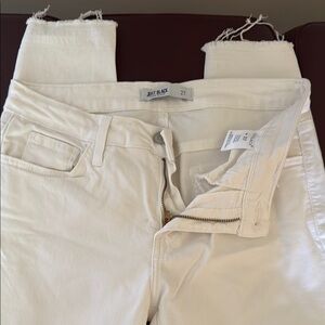 Just Black White Ankle Cropped Jeans